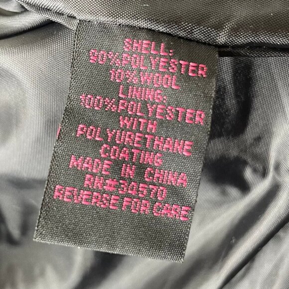 B Sweet Women's Wool Blend Tweed Coat Jacket Zip with Zipper Pockets Sz Small - Picture 5 of 5